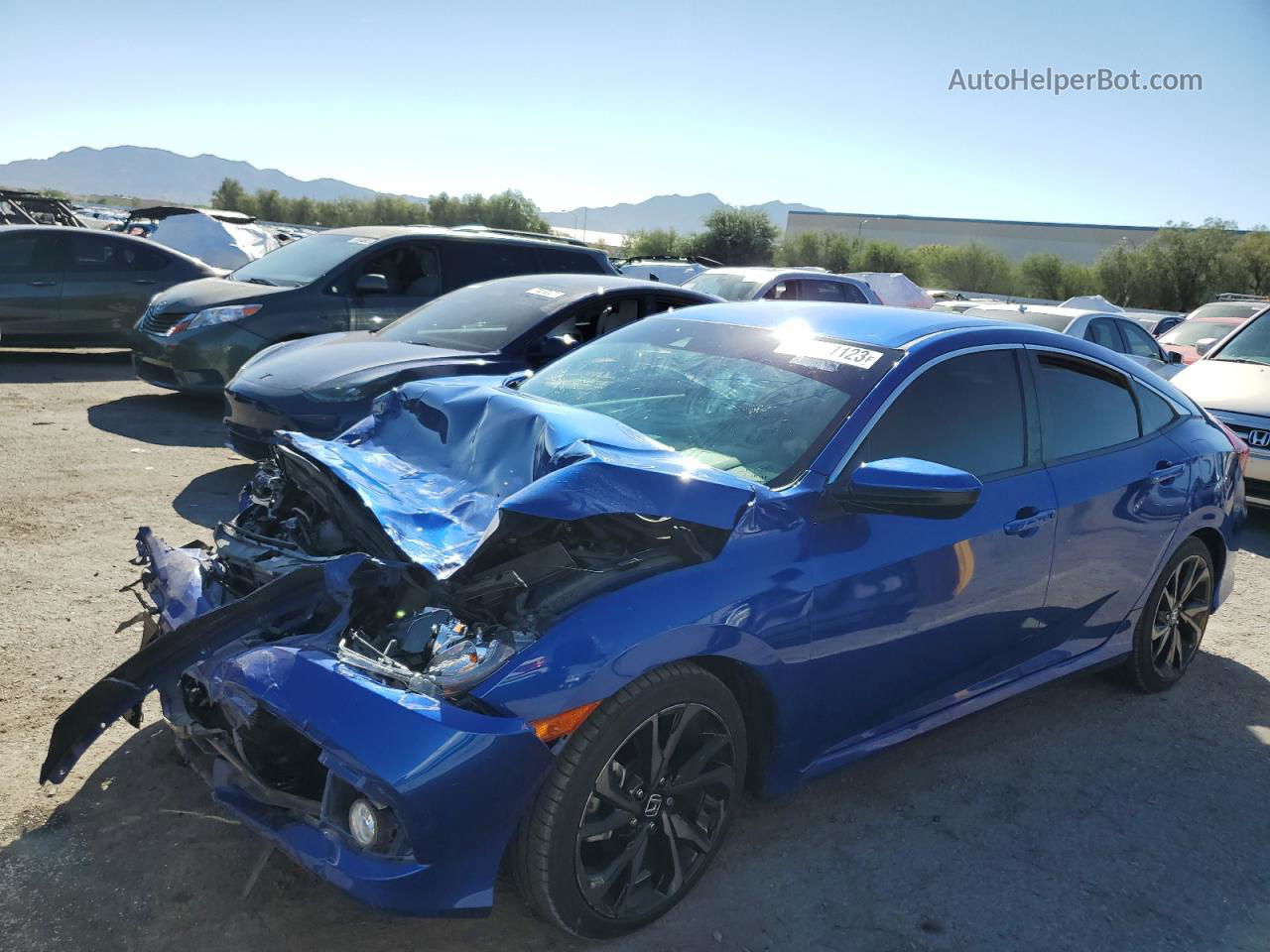 2020 Honda Civic Sport Blue vin: 2HGFC2F8XLH563956