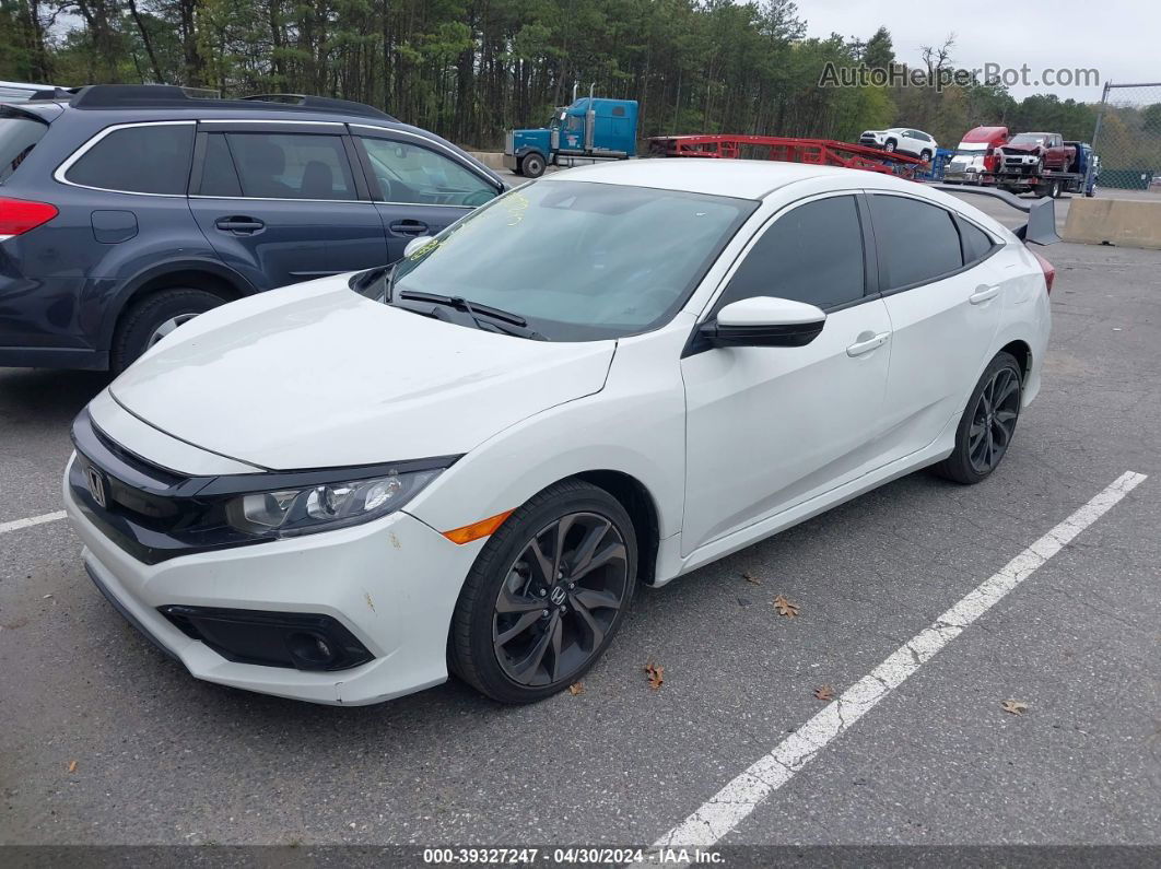 2021 Honda Civic Sport White vin: 2HGFC2F8XMH526021