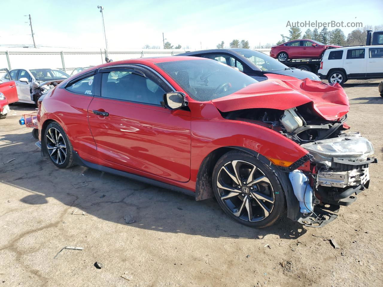 2017 Honda Civic Si Red vin: 2HGFC3A50HH753565