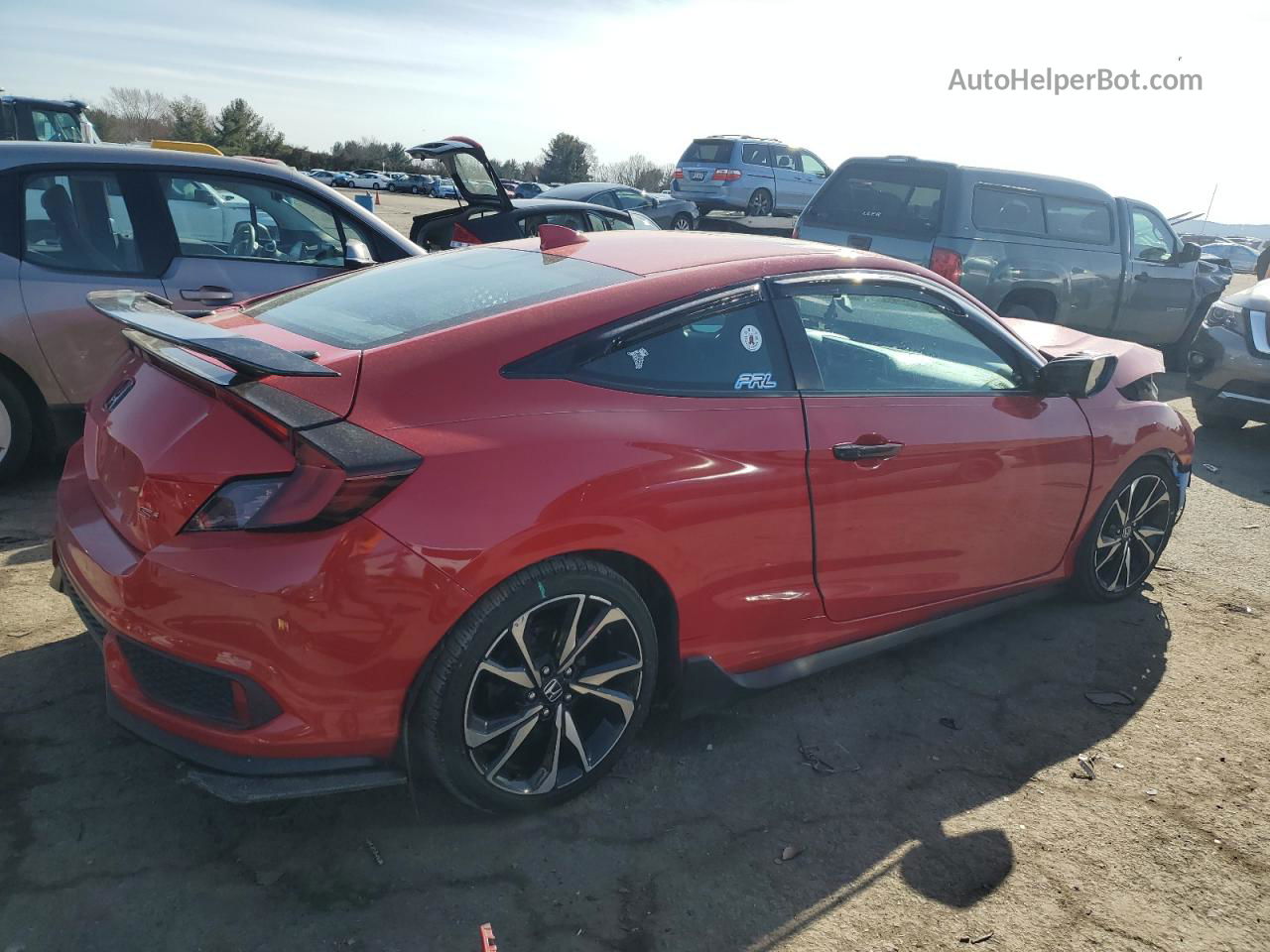 2017 Honda Civic Si Red vin: 2HGFC3A50HH753565