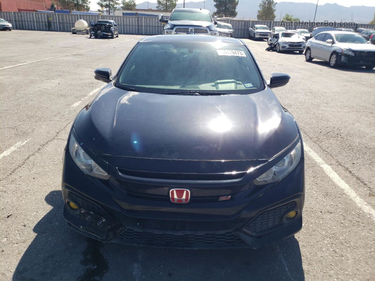 2019 Honda Civic Si Black vin: 2HGFC3A50KH753525