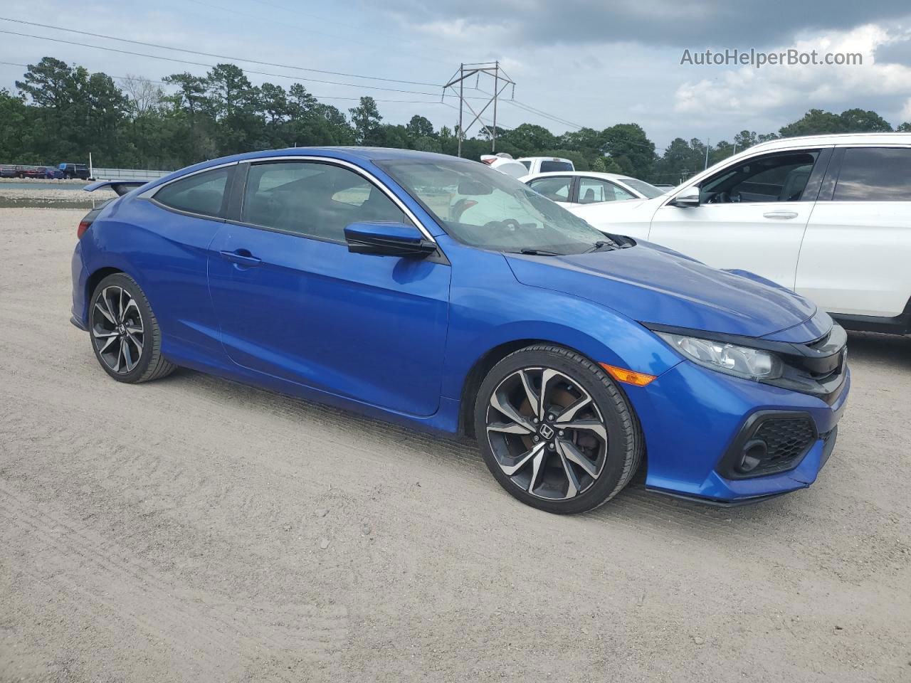 2017 Honda Civic Si Blue vin: 2HGFC3A51HH755342