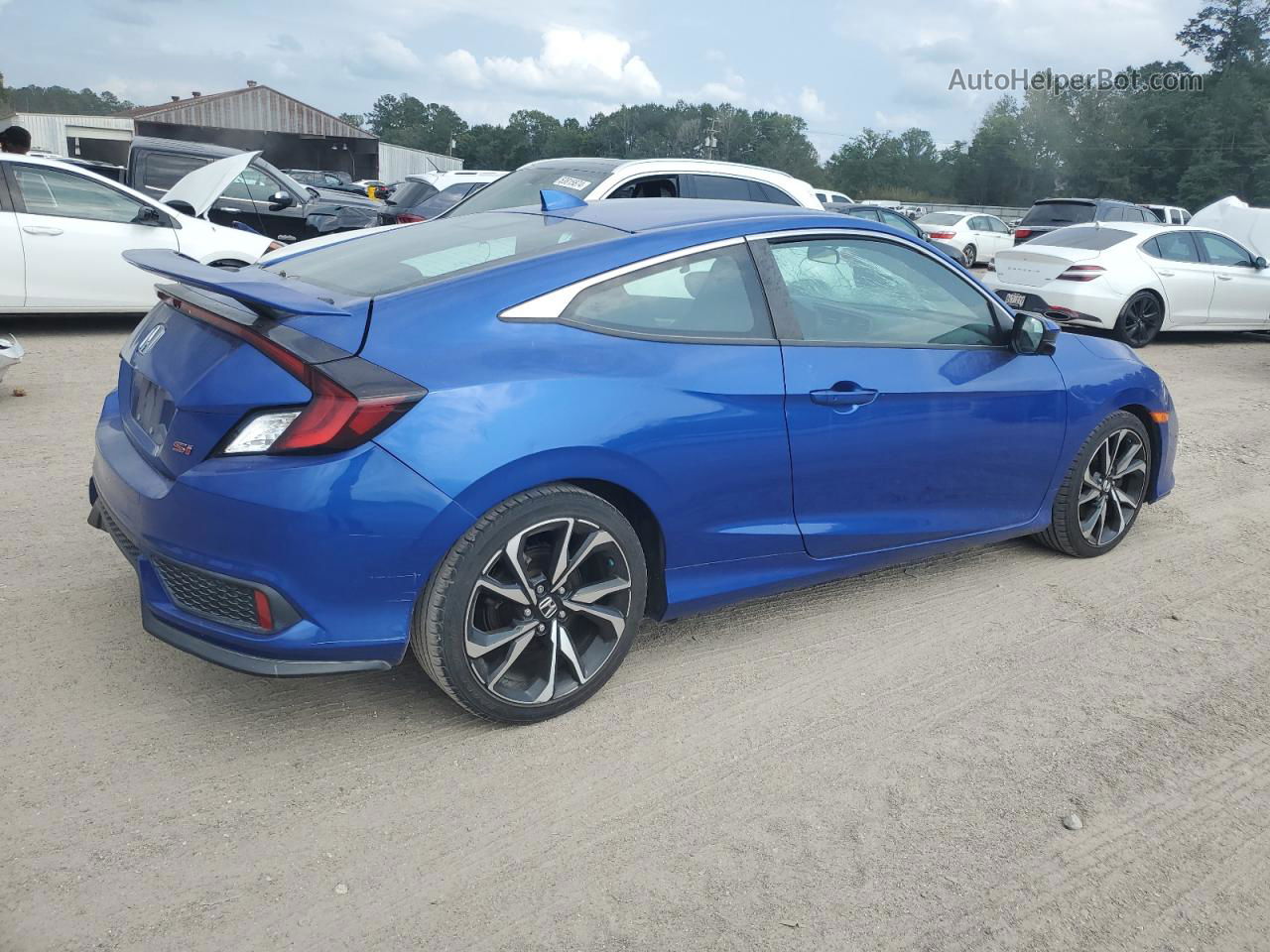 2017 Honda Civic Si Blue vin: 2HGFC3A51HH755342