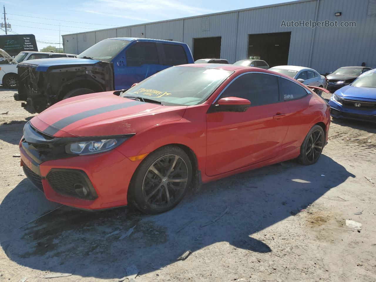 2017 Honda Civic Si Red vin: 2HGFC3A54HH752998