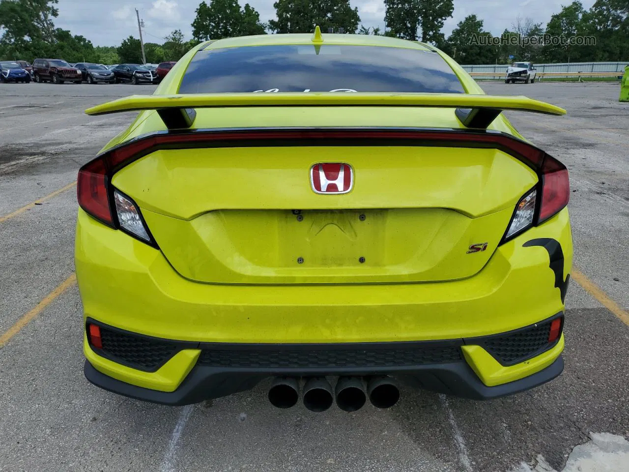 2019 Honda Civic Si Зеленый vin: 2HGFC3A57KH753540