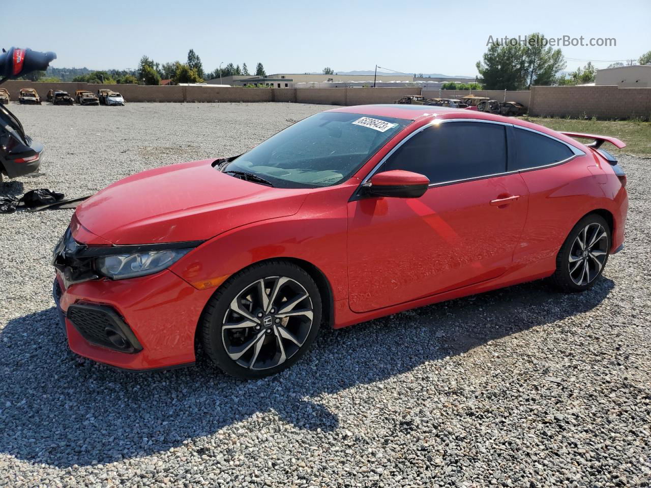 2019 Honda Civic Si Red vin: 2HGFC3A57KH753621