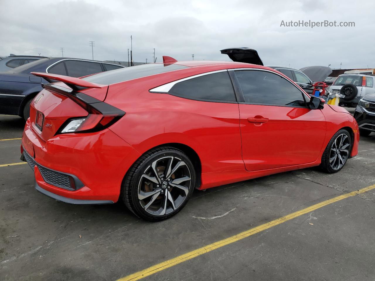 2019 Honda Civic Si Red vin: 2HGFC3A57KH753621