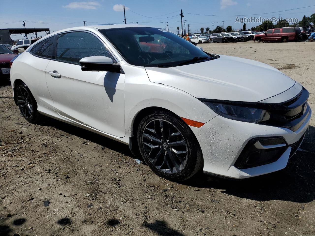 2020 Honda Civic Si White vin: 2HGFC3A5XLH750424