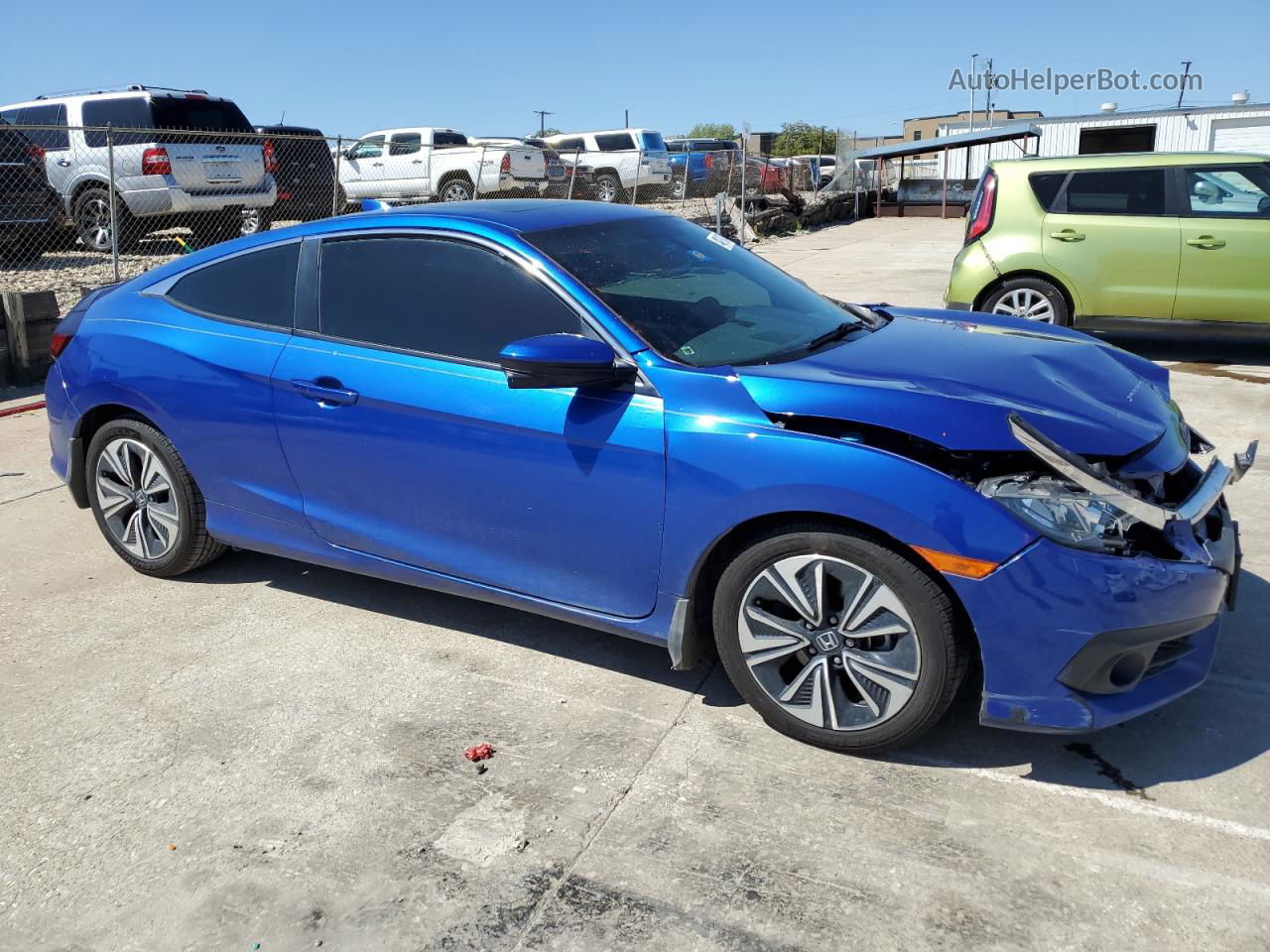 2017 Honda Civic Ex Blue vin: 2HGFC3B36HH359551