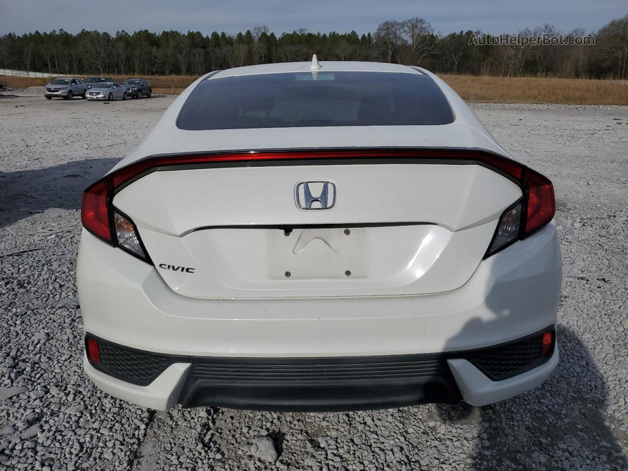 2016 Honda Civic Ex White vin: 2HGFC3B37GH354230