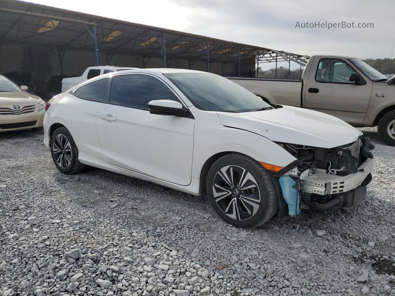 2016 Honda Civic Ex White vin: 2HGFC3B37GH354230