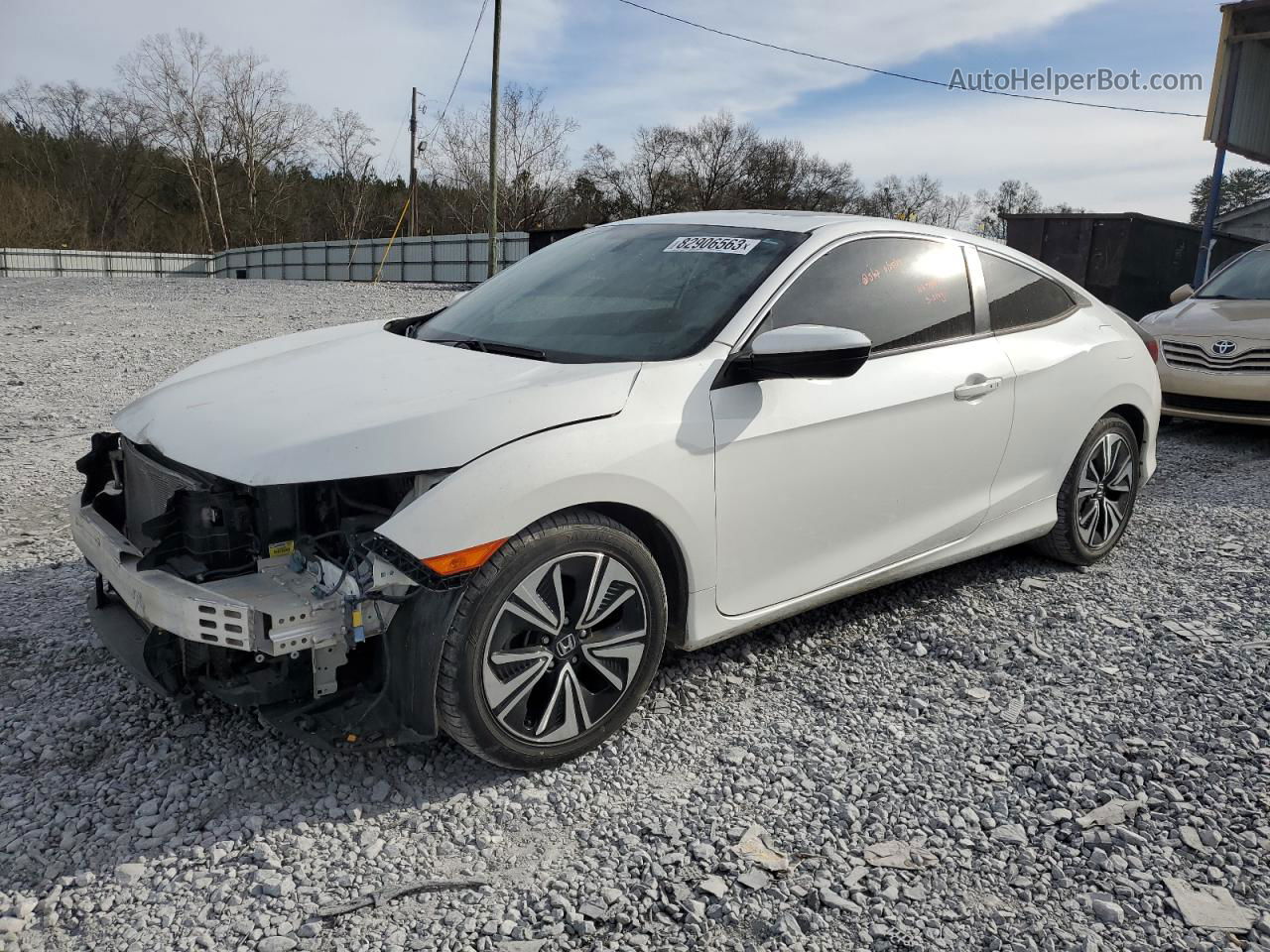 2016 Honda Civic Ex White vin: 2HGFC3B37GH354230