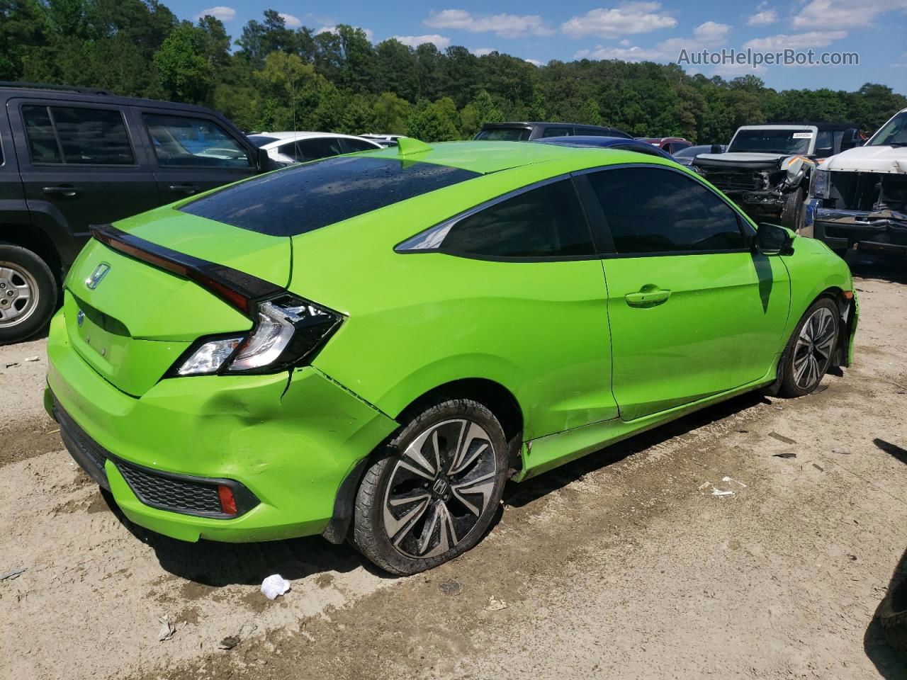 2017 Honda Civic Exl Green vin: 2HGFC3B71HH357046