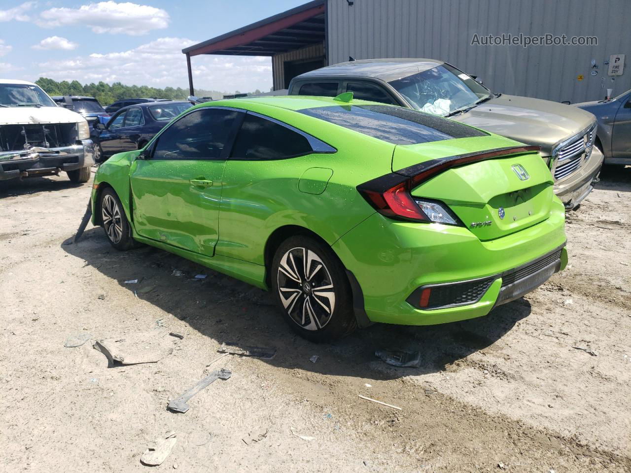 2017 Honda Civic Exl Green vin: 2HGFC3B71HH357046