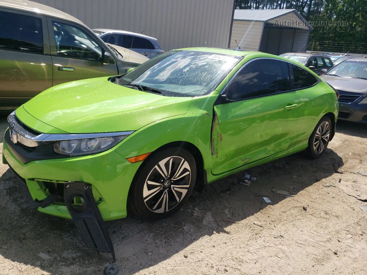 2017 Honda Civic Exl Green vin: 2HGFC3B71HH357046