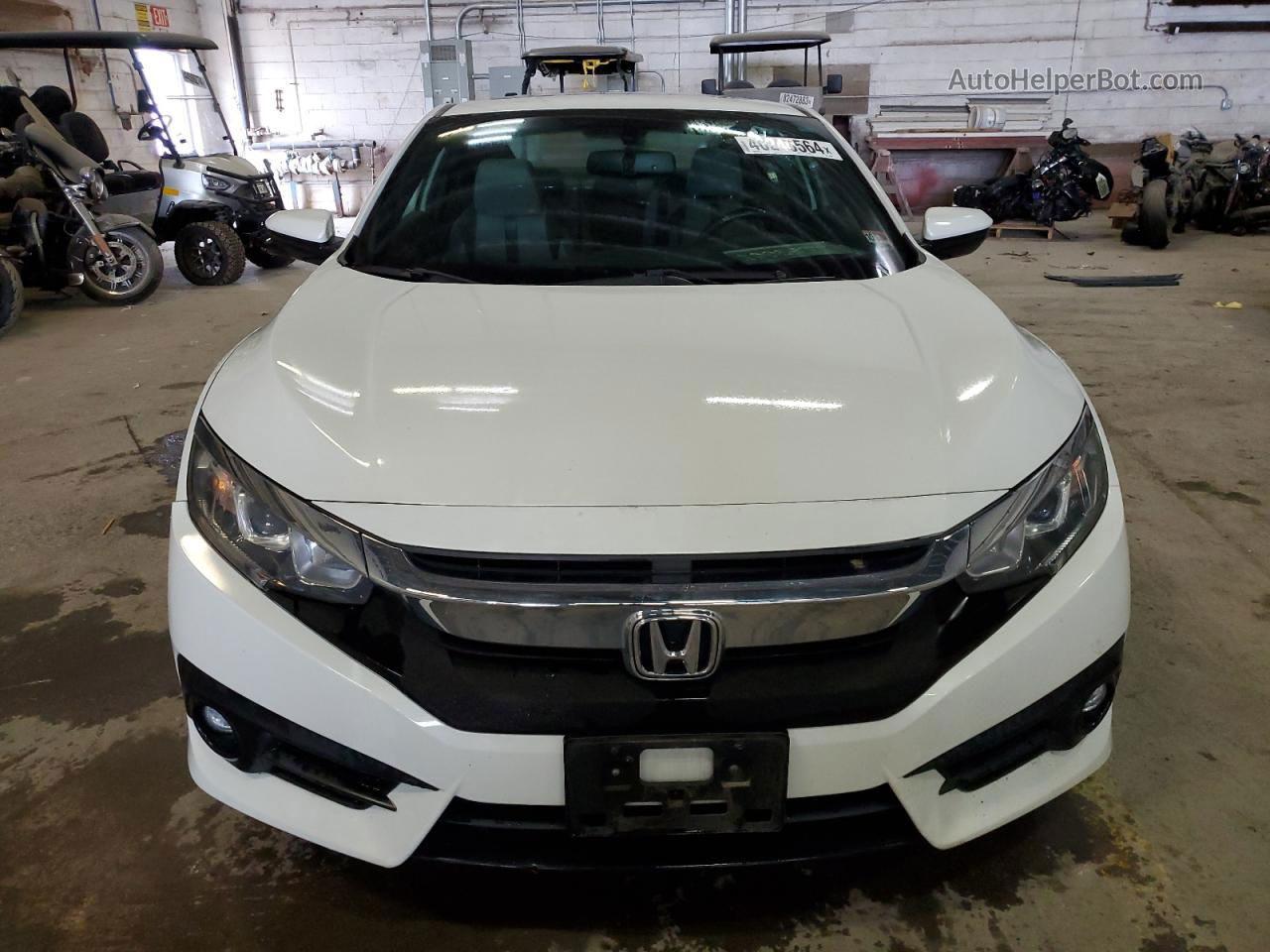 2017 Honda Civic Exl White vin: 2HGFC3B73HH356836