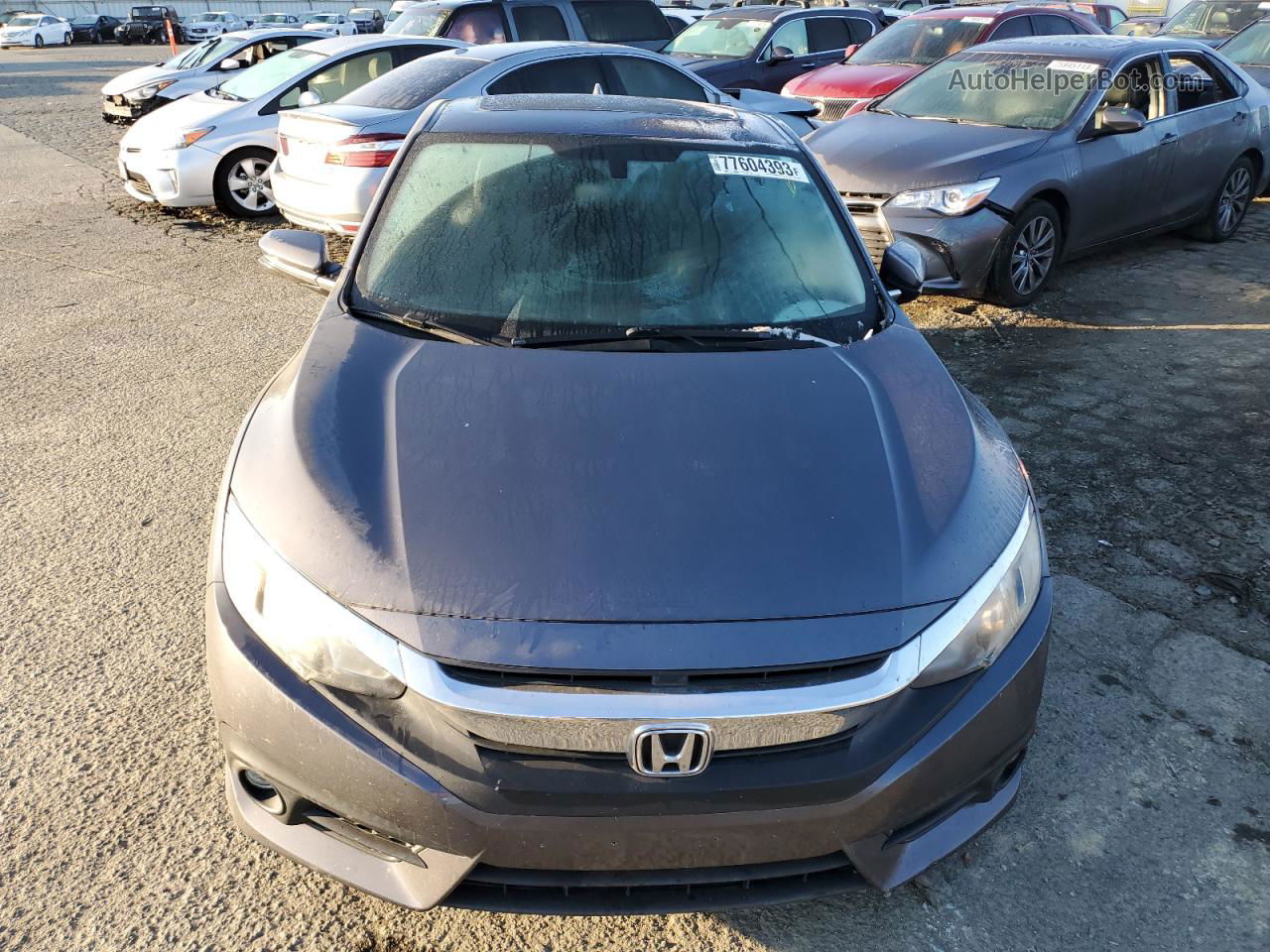 2017 Honda Civic Exl Gray vin: 2HGFC3B7XHH352413