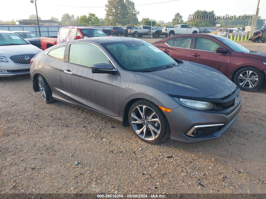 2019 Honda Civic Touring Gray vin: 2HGFC3B91KH356116