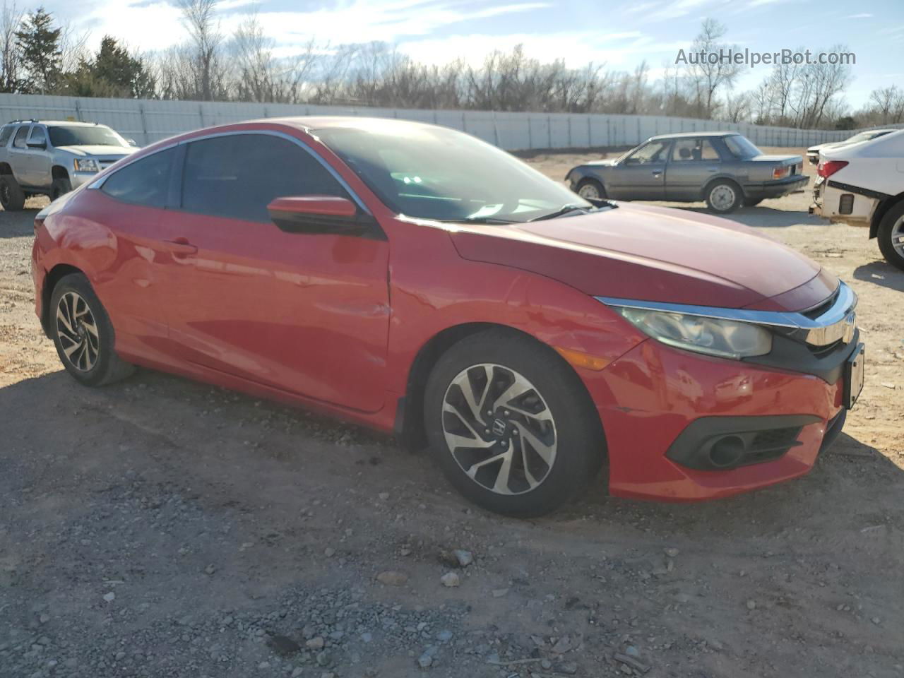 2017 Honda Civic Lx Red vin: 2HGFC4A5XHH301502