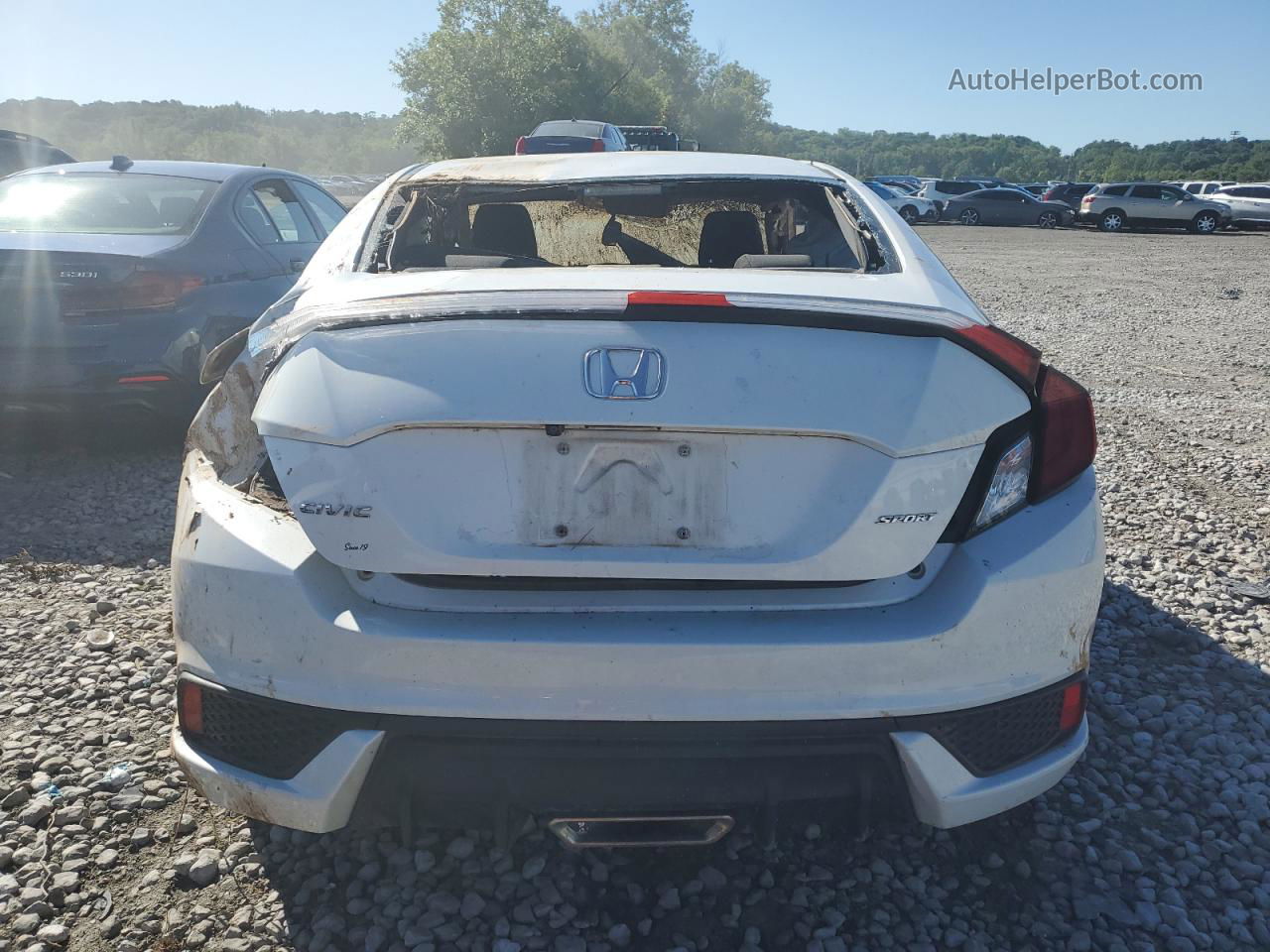 2019 Honda Civic Sport White vin: 2HGFC4A84KH309581