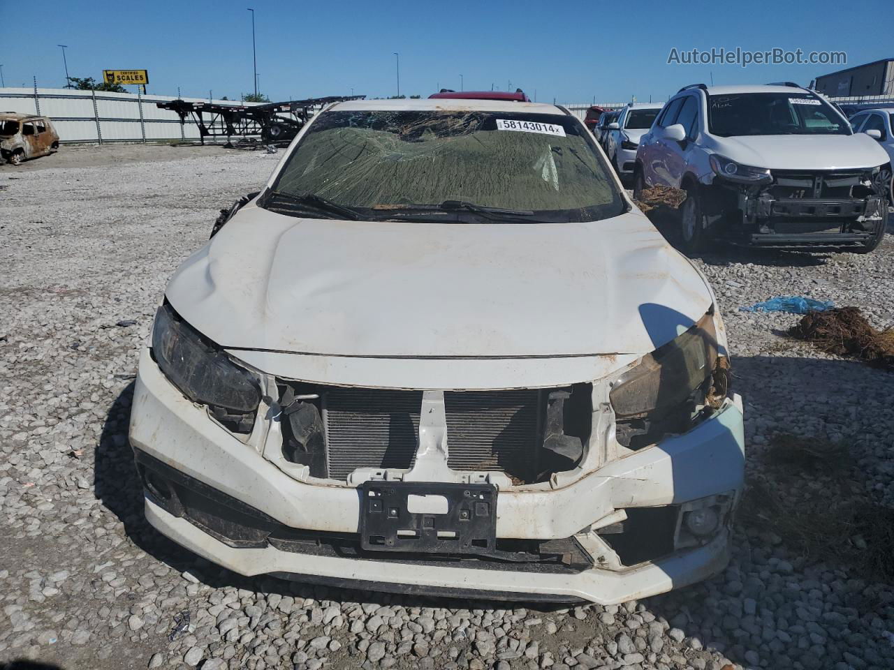 2019 Honda Civic Sport White vin: 2HGFC4A84KH309581