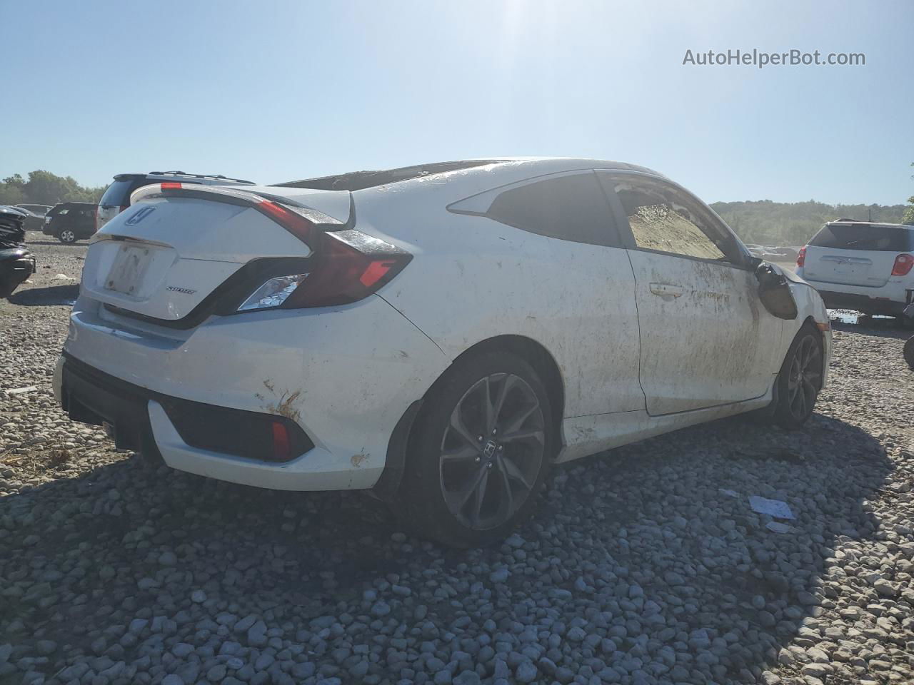 2019 Honda Civic Sport White vin: 2HGFC4A84KH309581