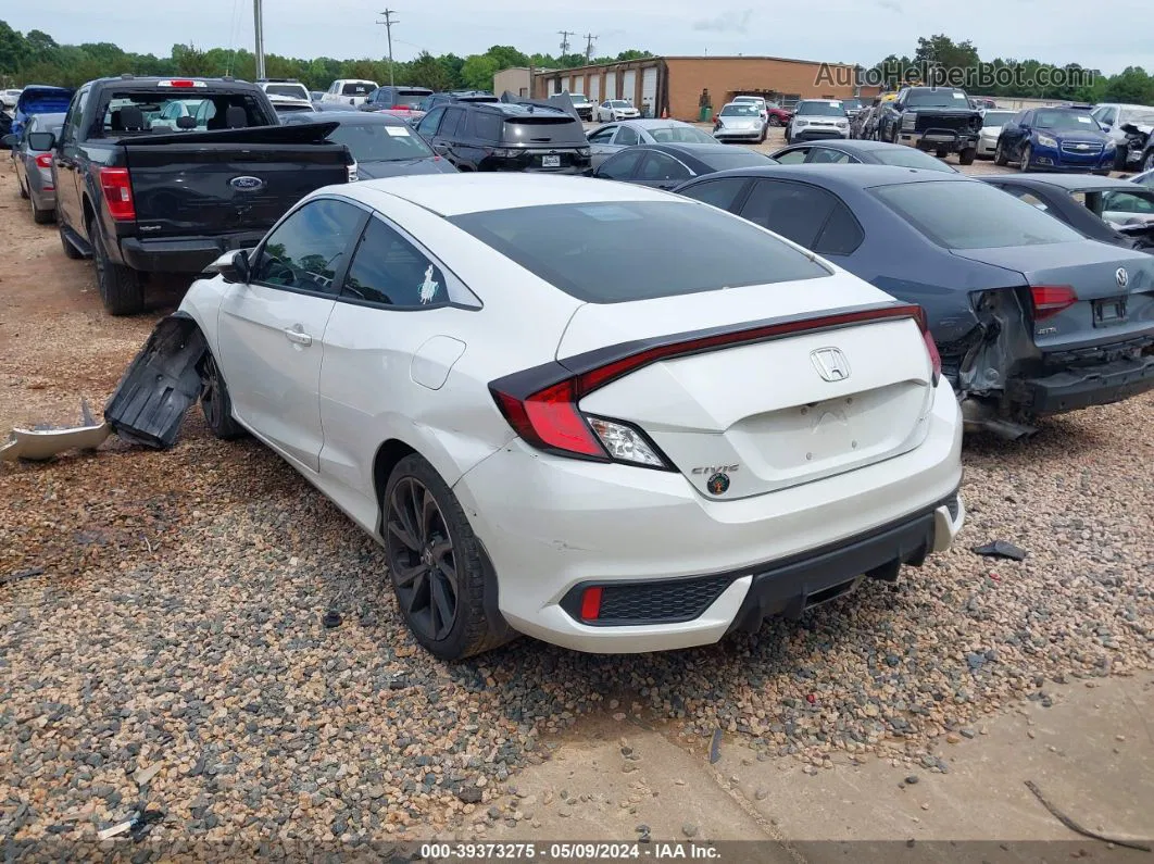 2020 Honda Civic Sport White vin: 2HGFC4A88LH303736