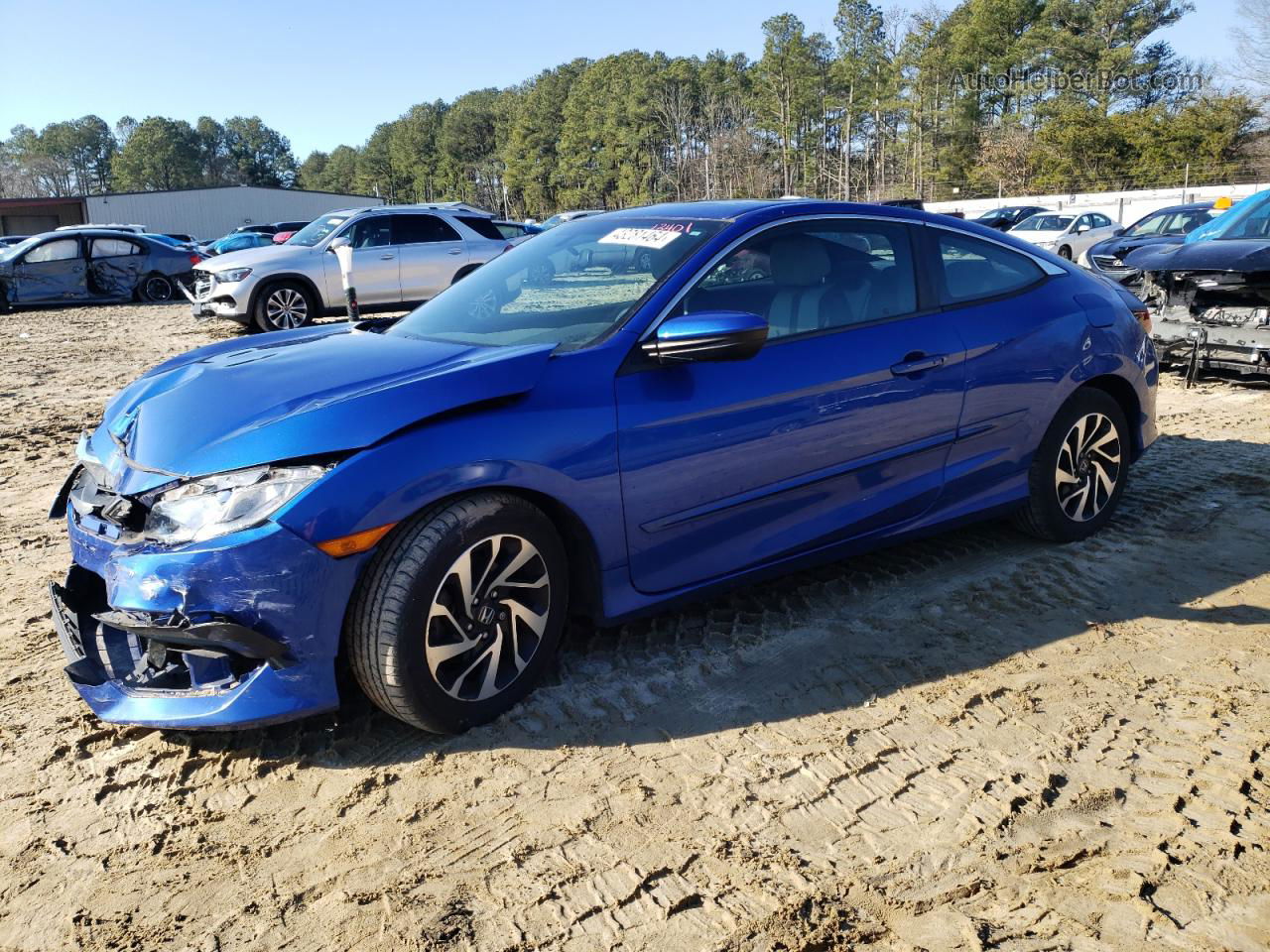 2017 Honda Civic Lx Blue vin: 2HGFC4B00HH301236