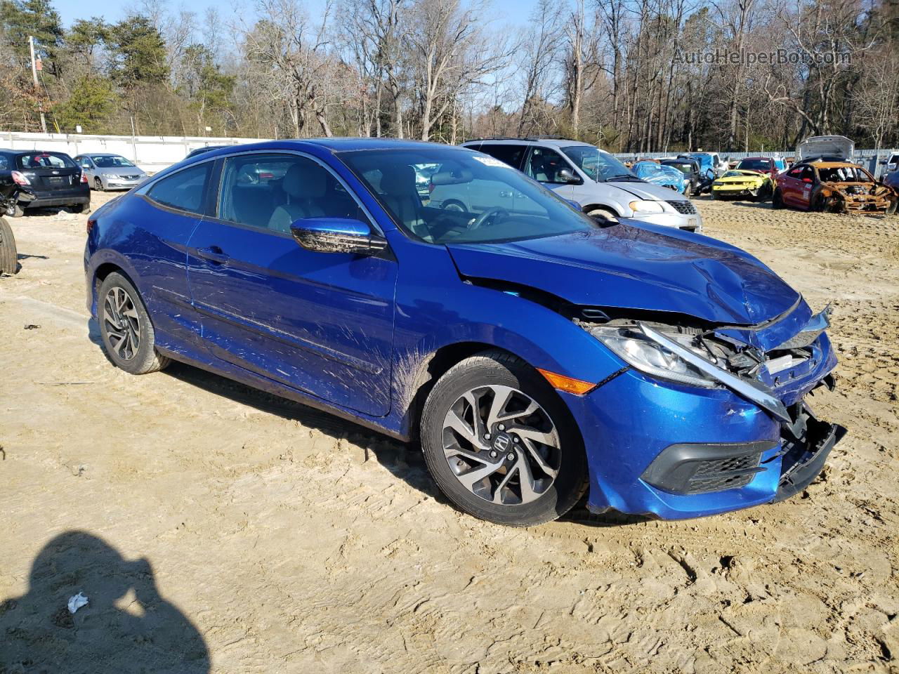 2017 Honda Civic Lx Blue vin: 2HGFC4B00HH301236