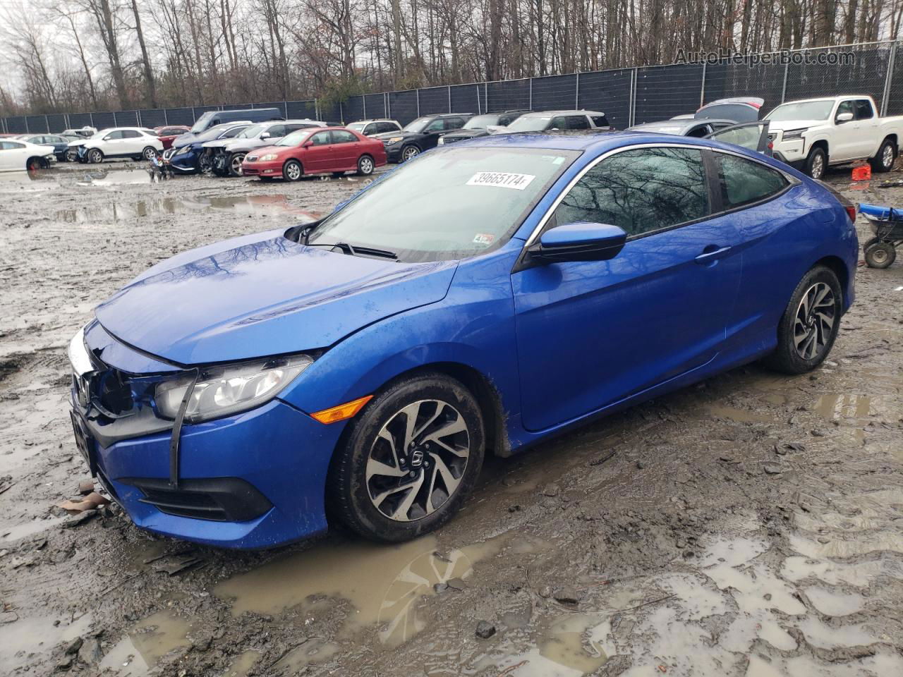 2017 Honda Civic Lx Синий vin: 2HGFC4B00HH304668