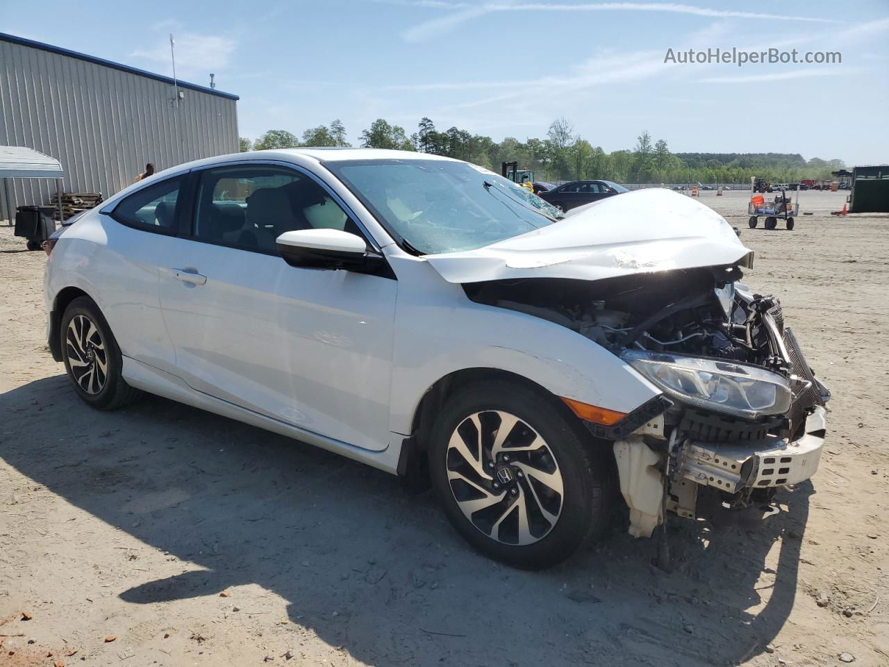 2017 Honda Civic Lx White vin: 2HGFC4B07HH302366