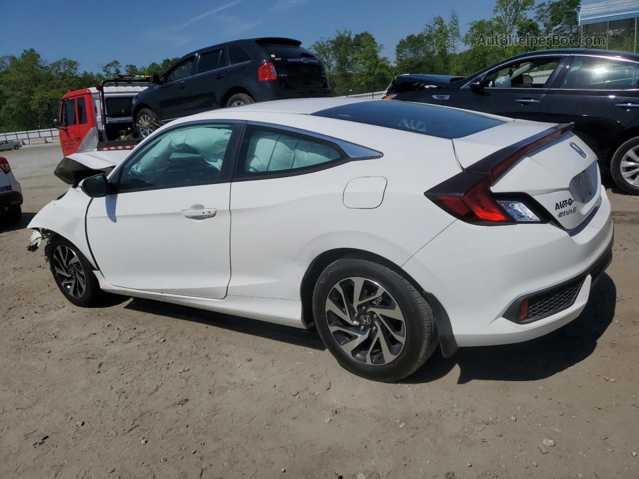 2017 Honda Civic Lx White vin: 2HGFC4B07HH302366