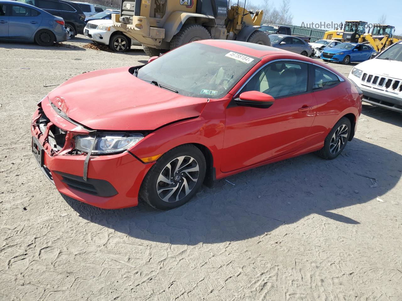 2017 Honda Civic Lx Red vin: 2HGFC4B09HH305916