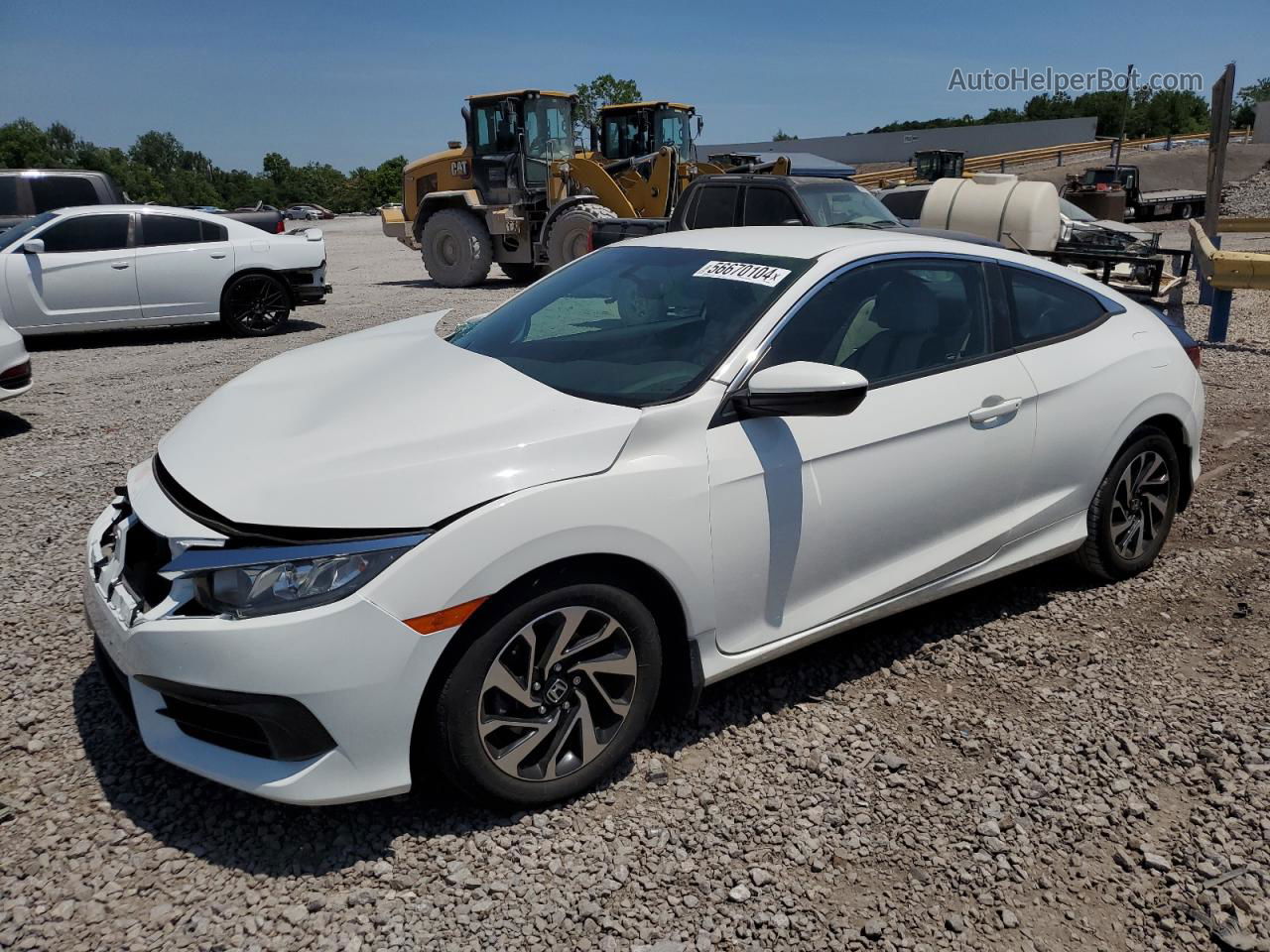 2017 Honda Civic Lx White vin: 2HGFC4B52HH306045