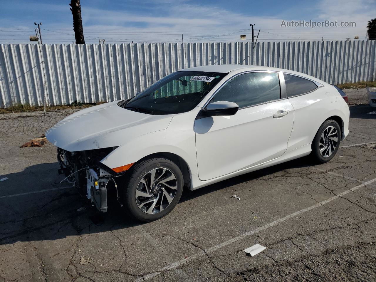 2017 Honda Civic Lx Белый vin: 2HGFC4B55HH306198