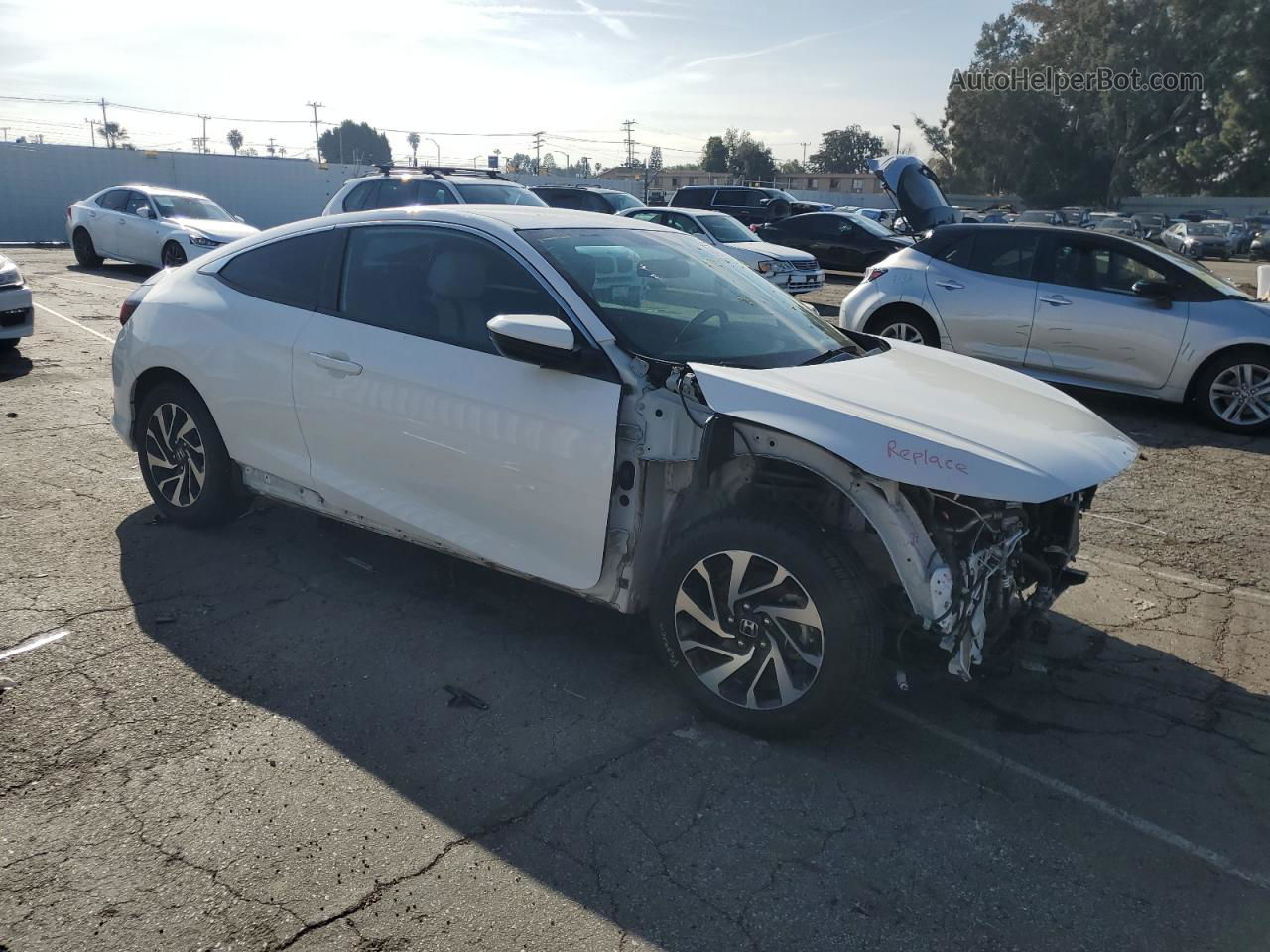 2017 Honda Civic Lx White vin: 2HGFC4B55HH306198