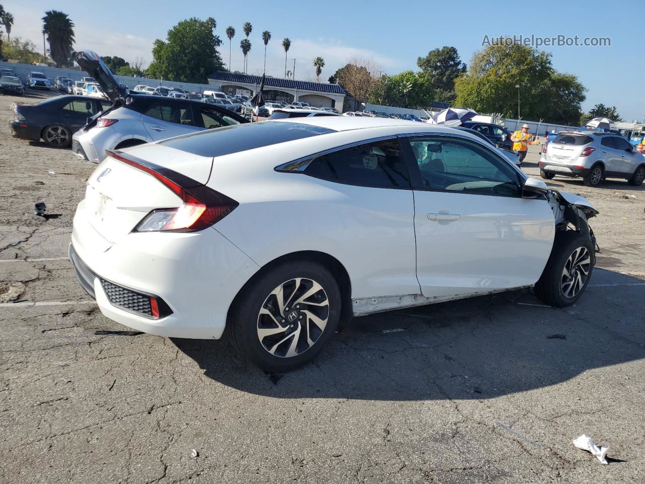 2017 Honda Civic Lx White vin: 2HGFC4B55HH306198