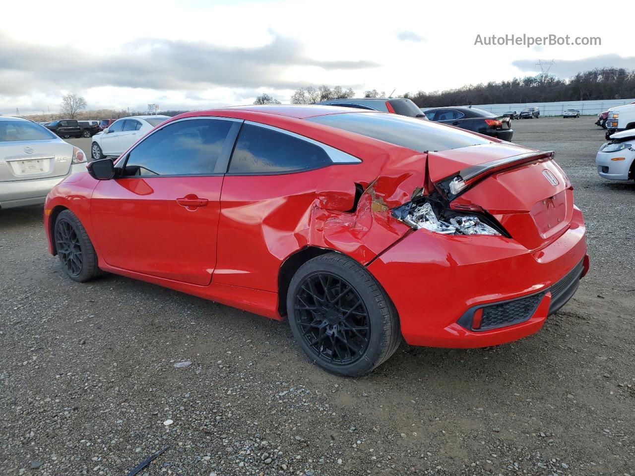 2017 Honda Civic Lx Red vin: 2HGFC4B56HH302452