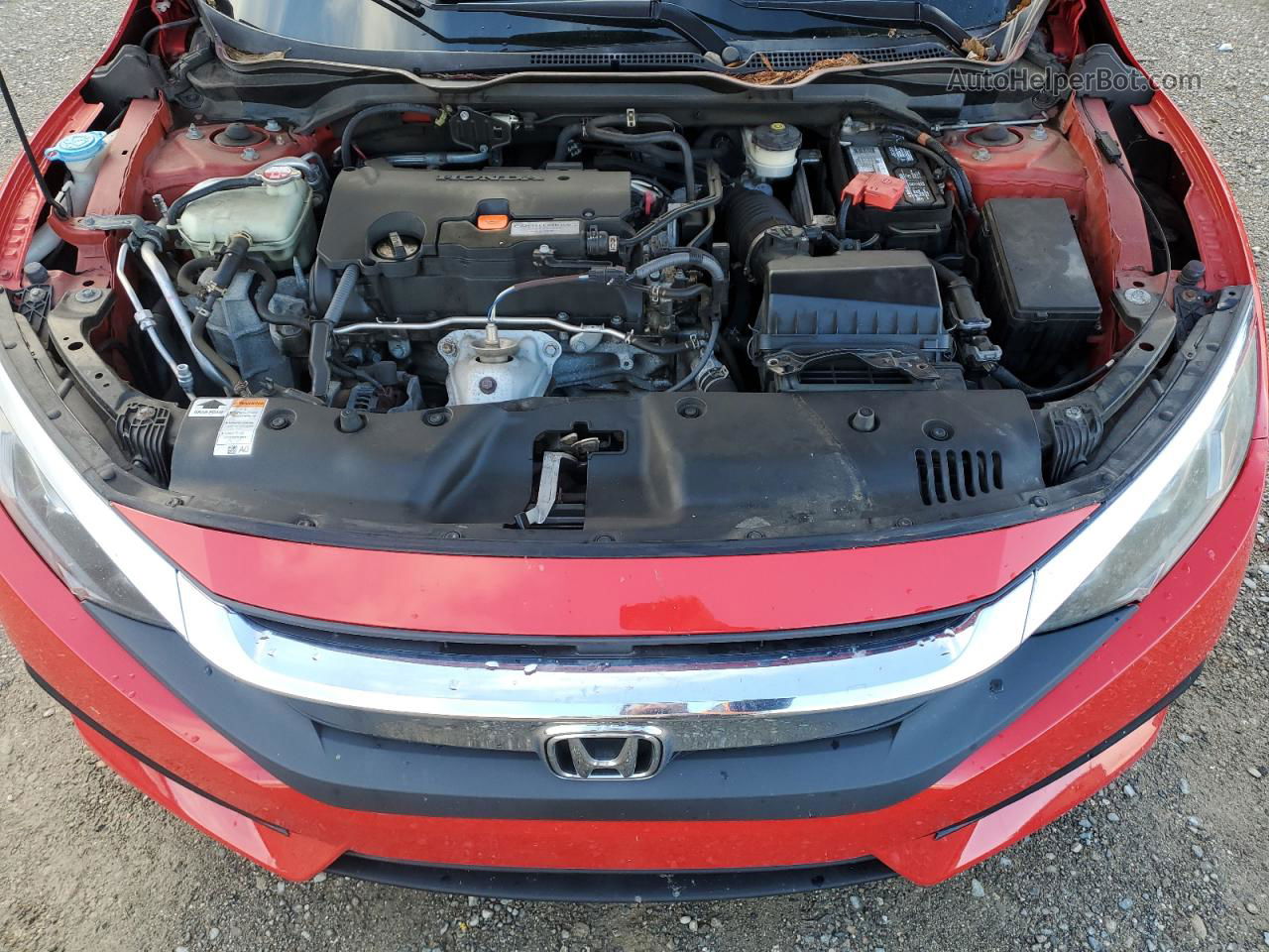 2017 Honda Civic Lx Red vin: 2HGFC4B56HH302452