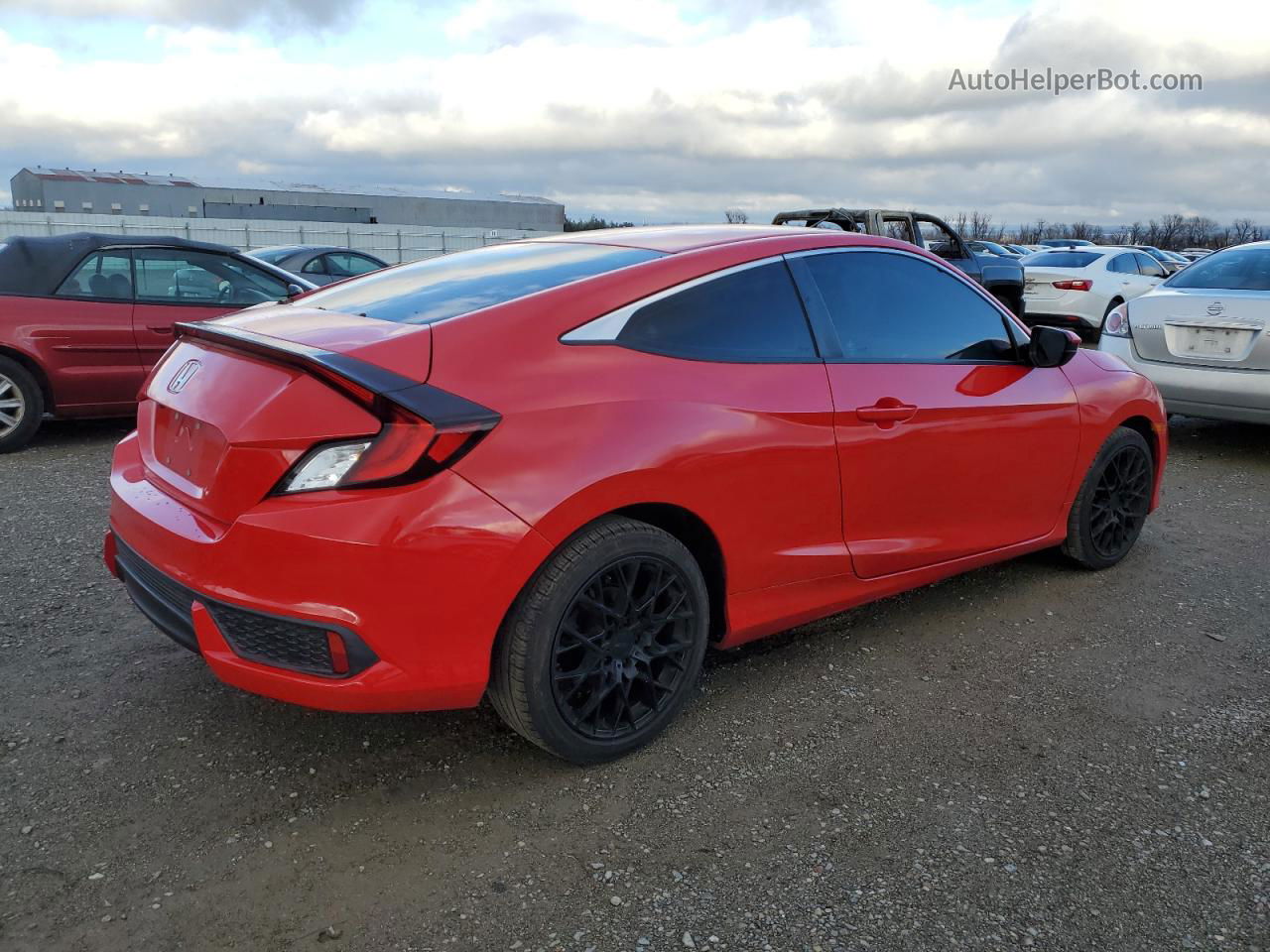 2017 Honda Civic Lx Red vin: 2HGFC4B56HH302452