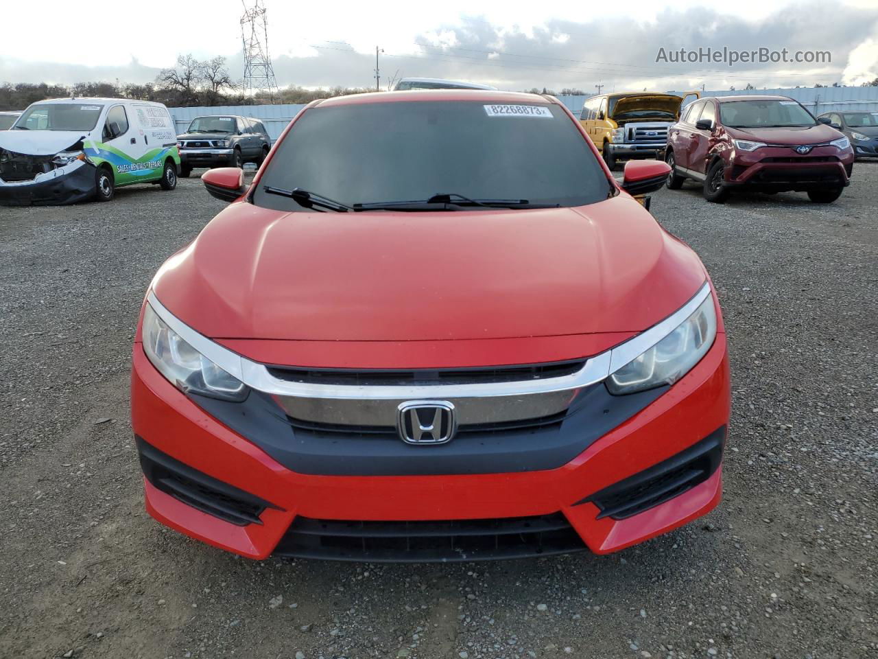 2017 Honda Civic Lx Red vin: 2HGFC4B56HH302452