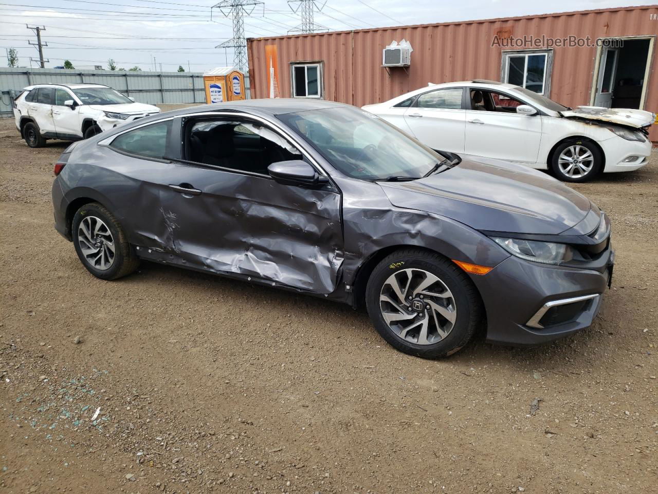 2019 Honda Civic Lx Угольный vin: 2HGFC4B61KH308434