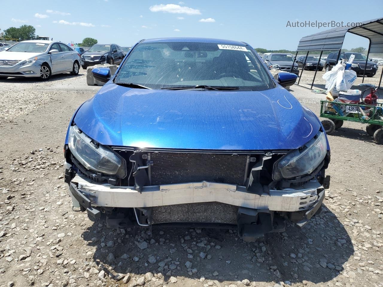 2019 Honda Civic Lx Blue vin: 2HGFC4B64KH302899