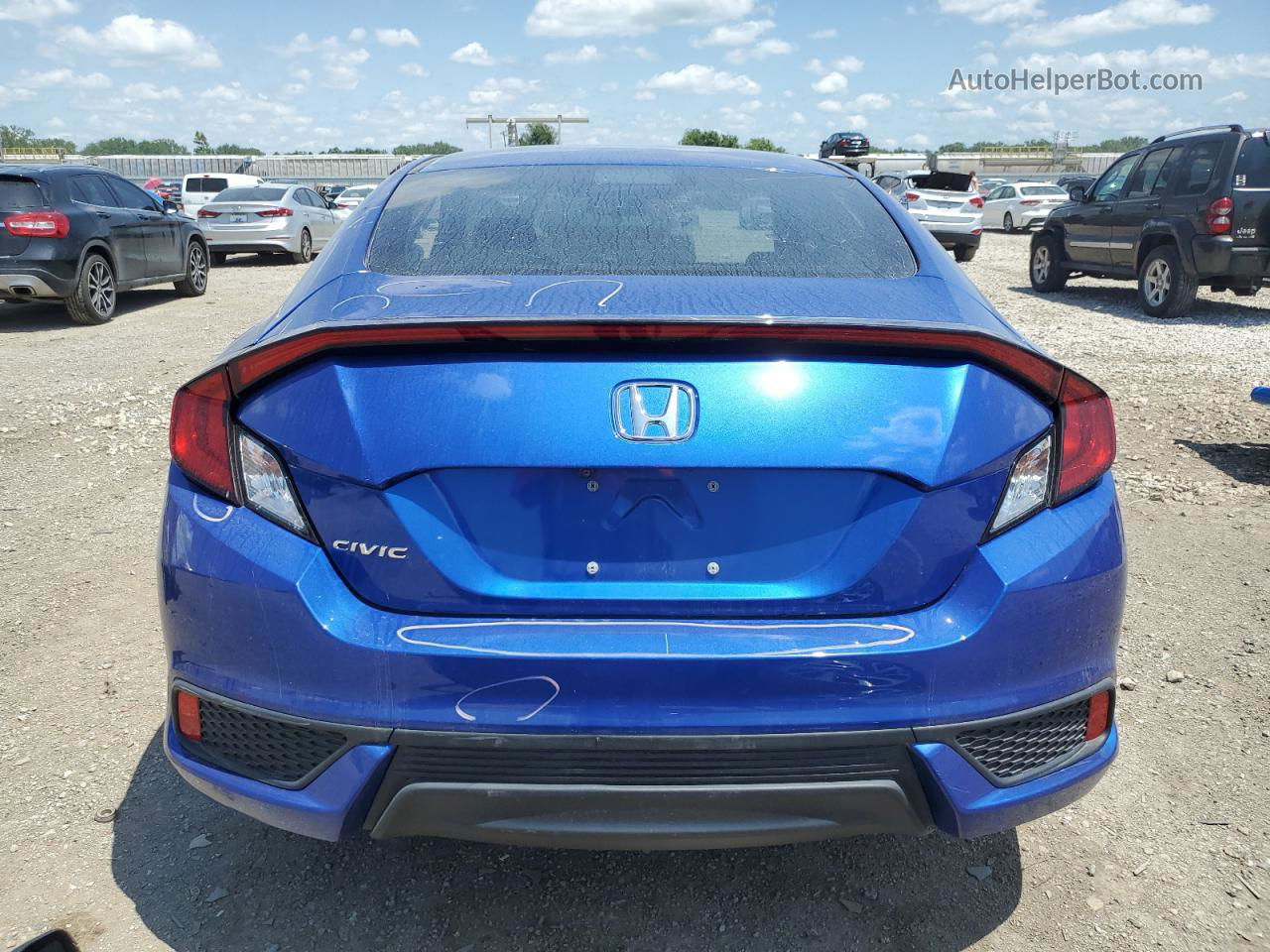 2019 Honda Civic Lx Синий vin: 2HGFC4B64KH302899