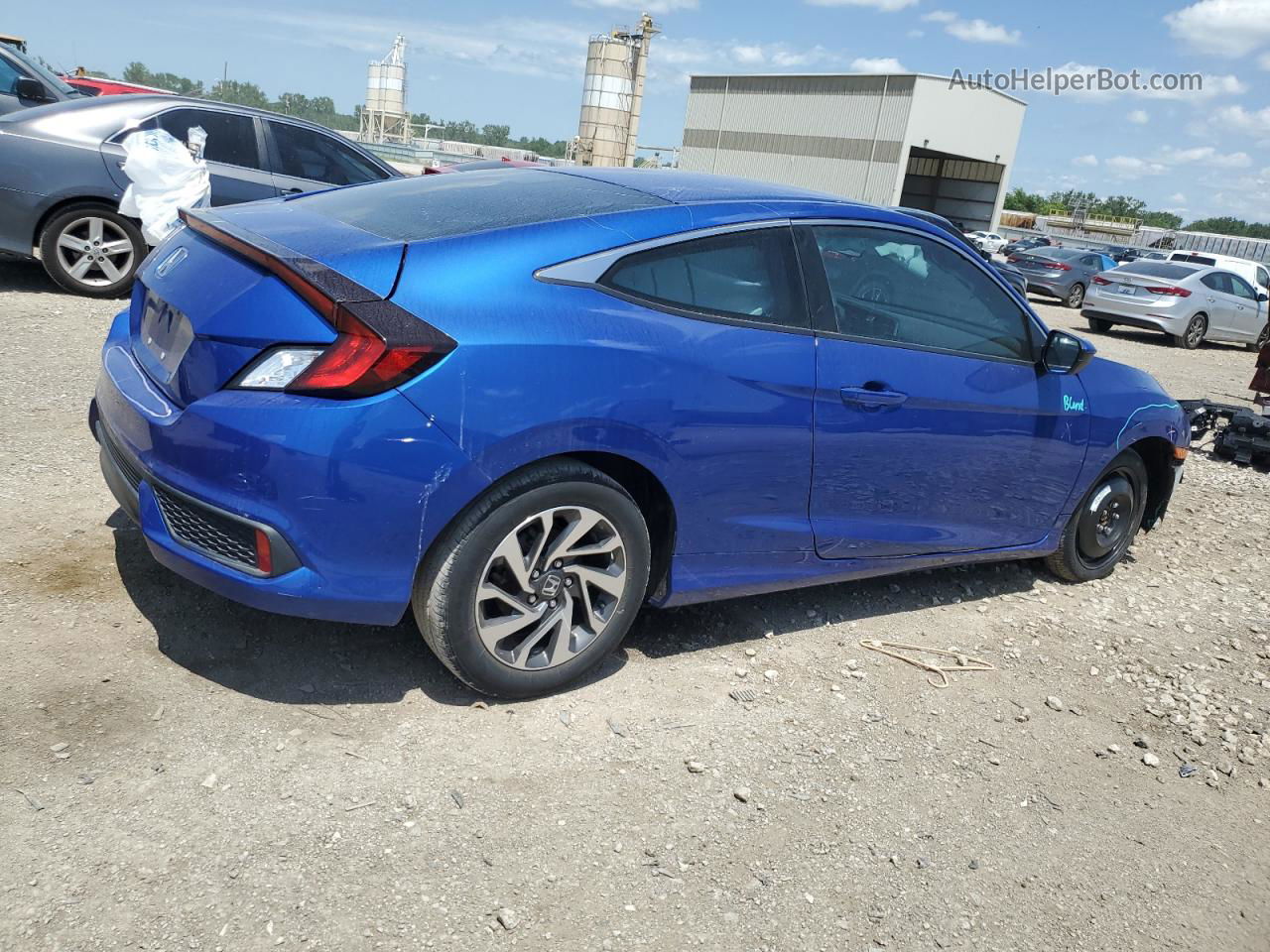 2019 Honda Civic Lx Blue vin: 2HGFC4B64KH302899