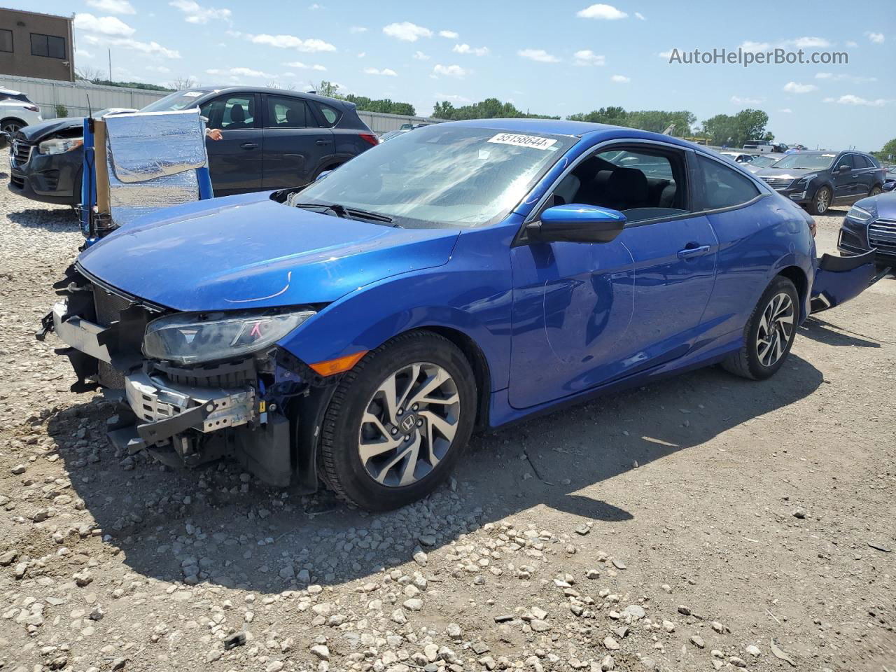 2019 Honda Civic Lx Blue vin: 2HGFC4B64KH302899