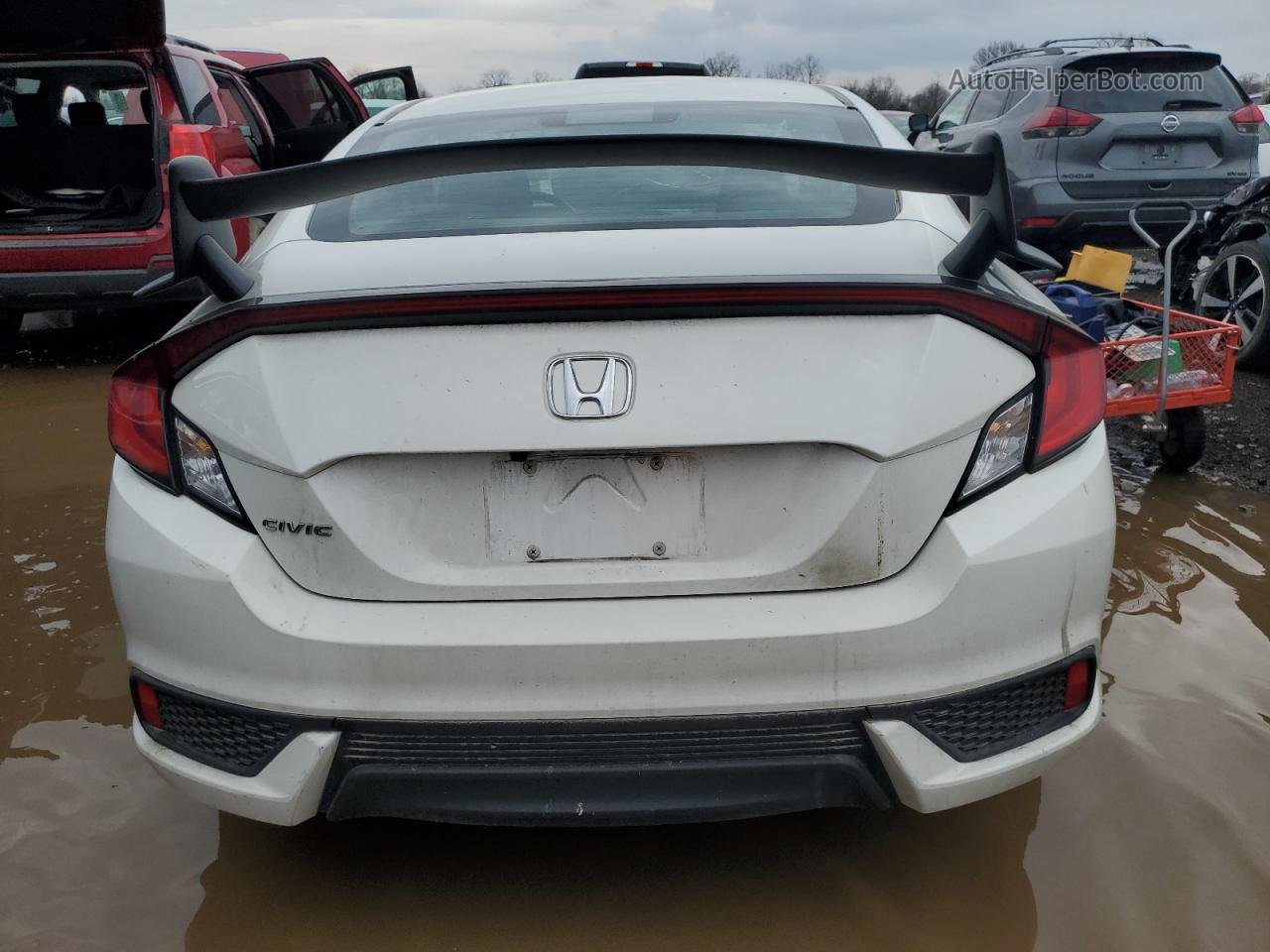 2019 Honda Civic Lx White vin: 2HGFC4B67KH309278