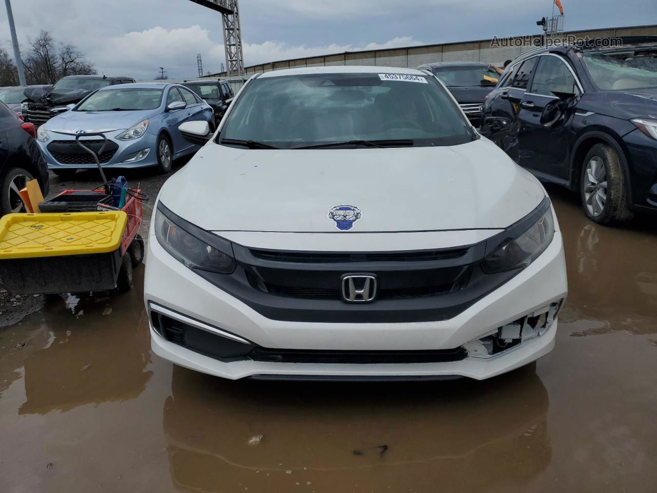 2019 Honda Civic Lx White vin: 2HGFC4B67KH309278