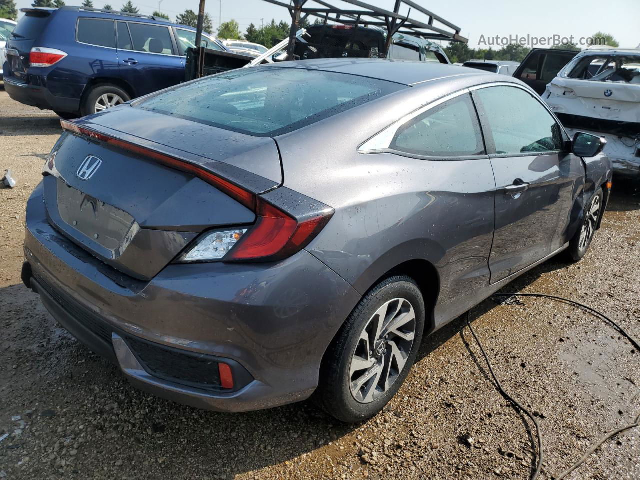 2019 Honda Civic Lx Серый vin: 2HGFC4B69KH300999