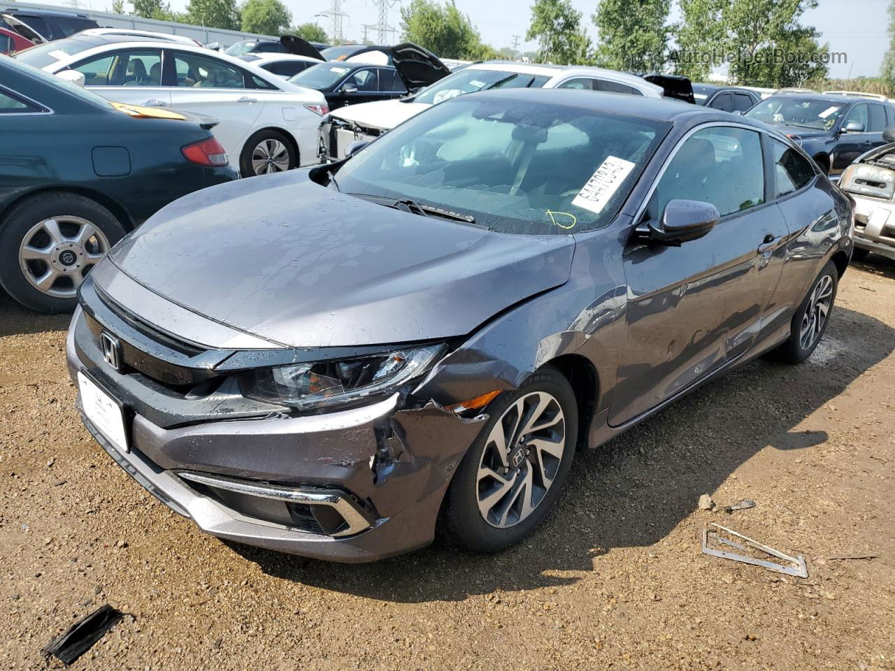 2019 Honda Civic Lx Серый vin: 2HGFC4B69KH300999